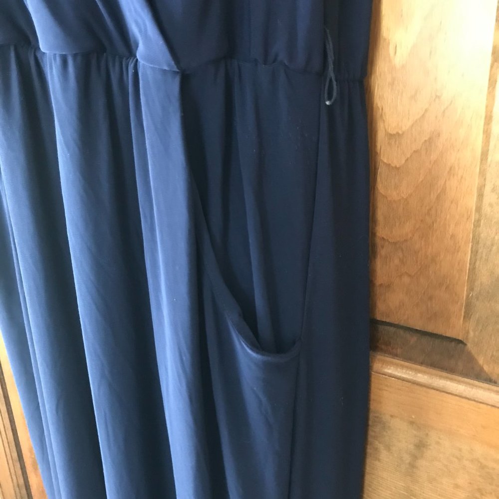 Nikki by Nikki Poulos Navy V-Neck Jumpsuit Size 1X - Picture 5 of 12